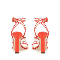 Sandales Sr Lunettes 100 en cuir - Mandarine