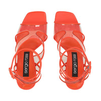 Sandales Sr Lunettes 100 en cuir - Mandarine