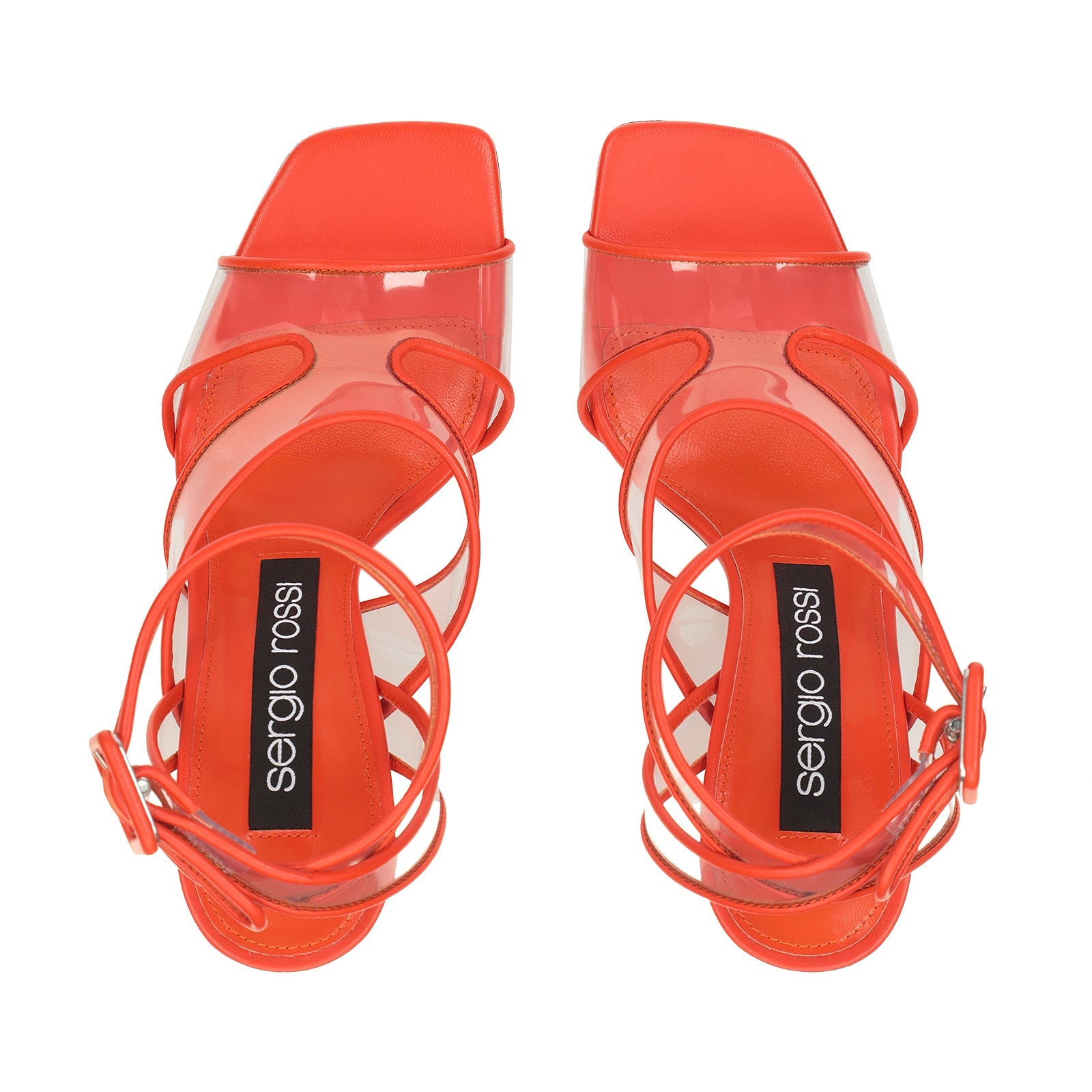 Sandales Sr Lunettes 100 en cuir - Mandarine