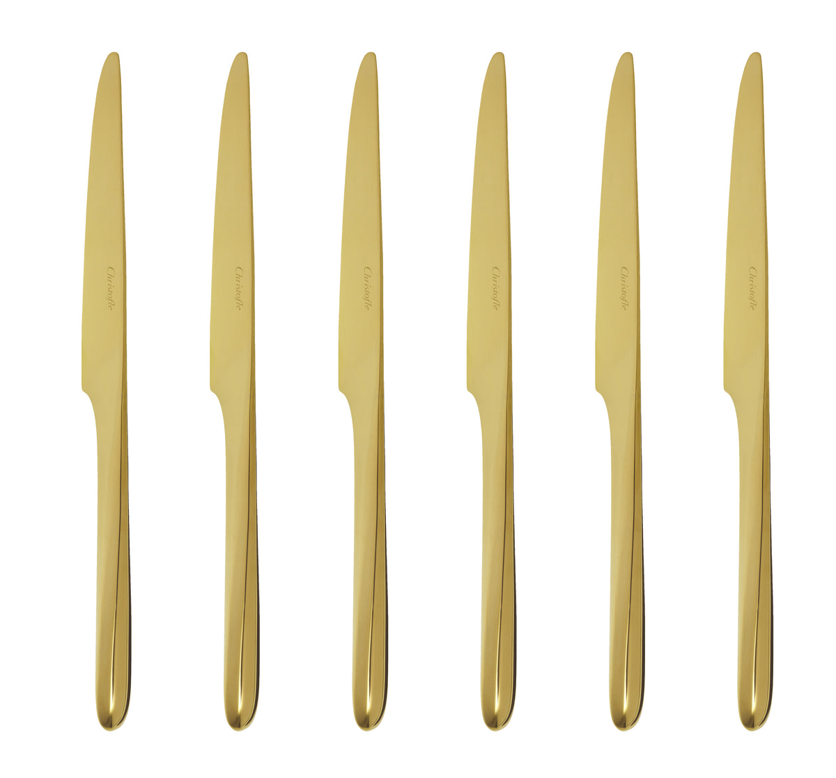Set of 6 L'Ame de Christofle serrated table knives - Steel