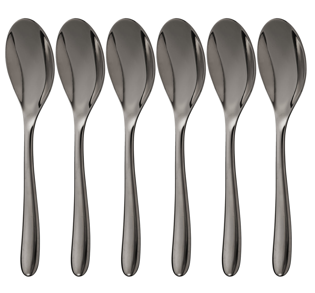 Set of 6 black L'Ame de Christofle table spoons - Black