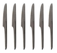 Lot de 6 couteaux de table lame crantée noir L'Ame de Christofle - Noir