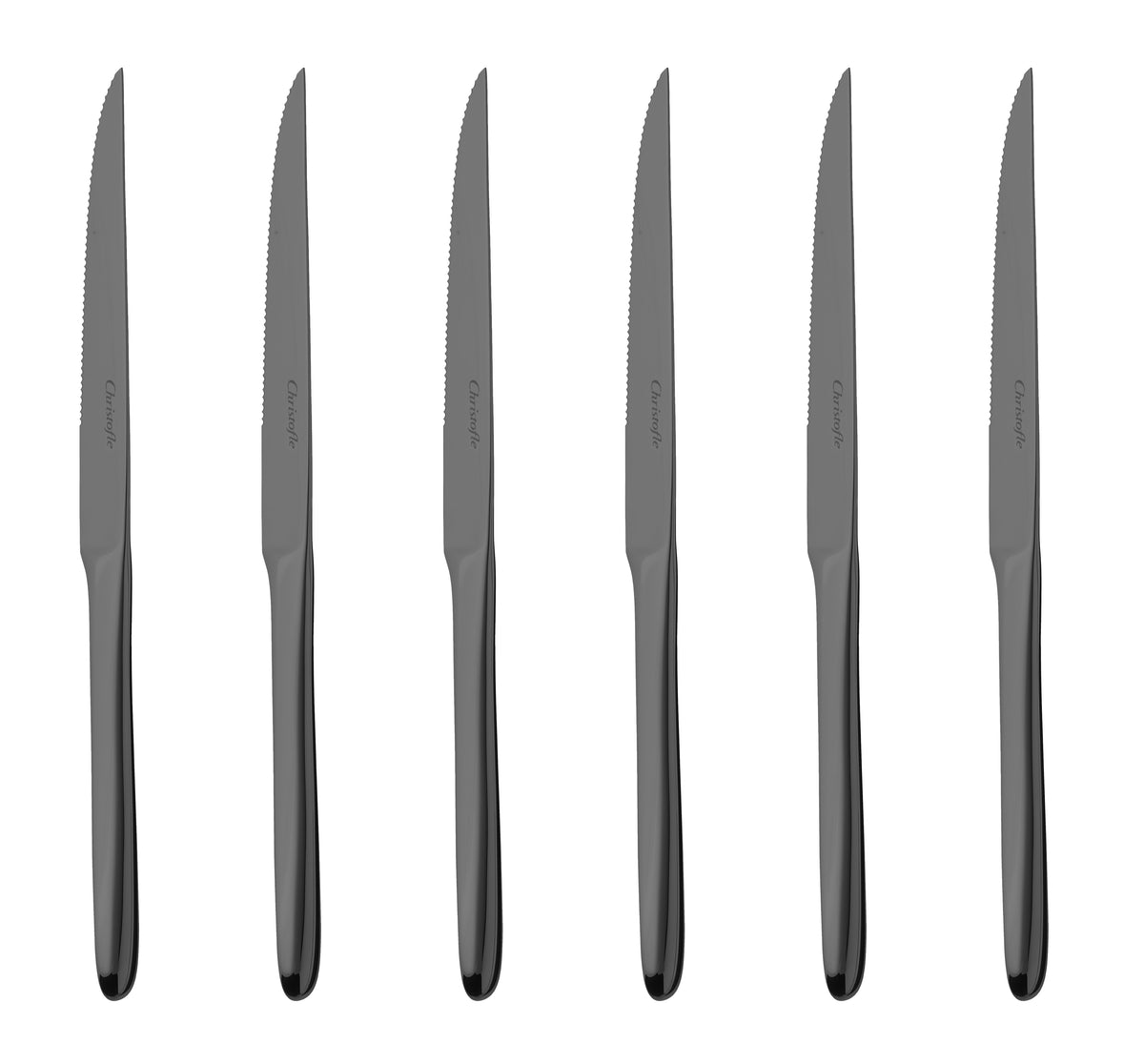 Lot de 6 couteaux à steak noir L'Ame de Christofle - Noir