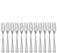 Lot de 12 fourchettes à dessert en acier mat inoxydable - Acier