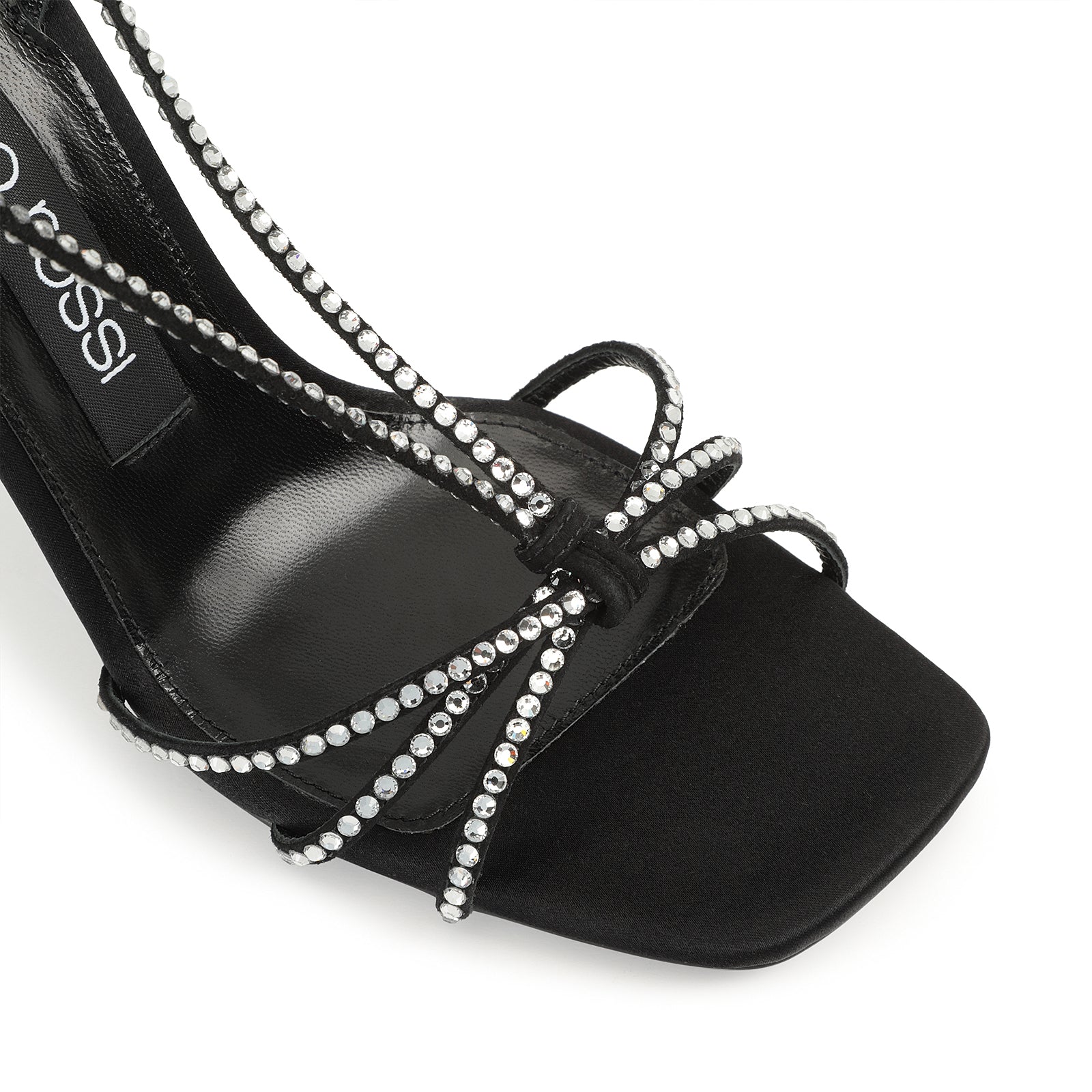 Sr Dea Crystal 95 heeled sandals - Nero & Crystal