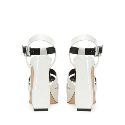 Si Rossi 90 Cross-strap wedge sandals - Bianco
