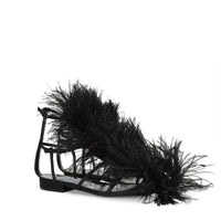Sandales plates Amazona en soie - Nero