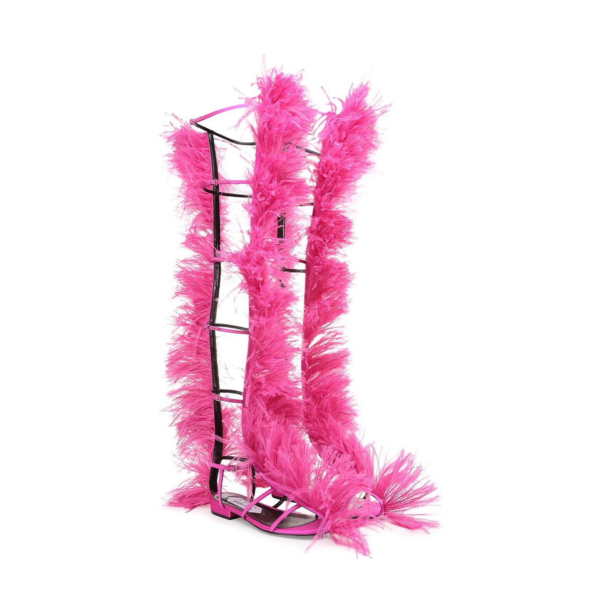 Amazona silk gladiator sandals - Dragon Fruit