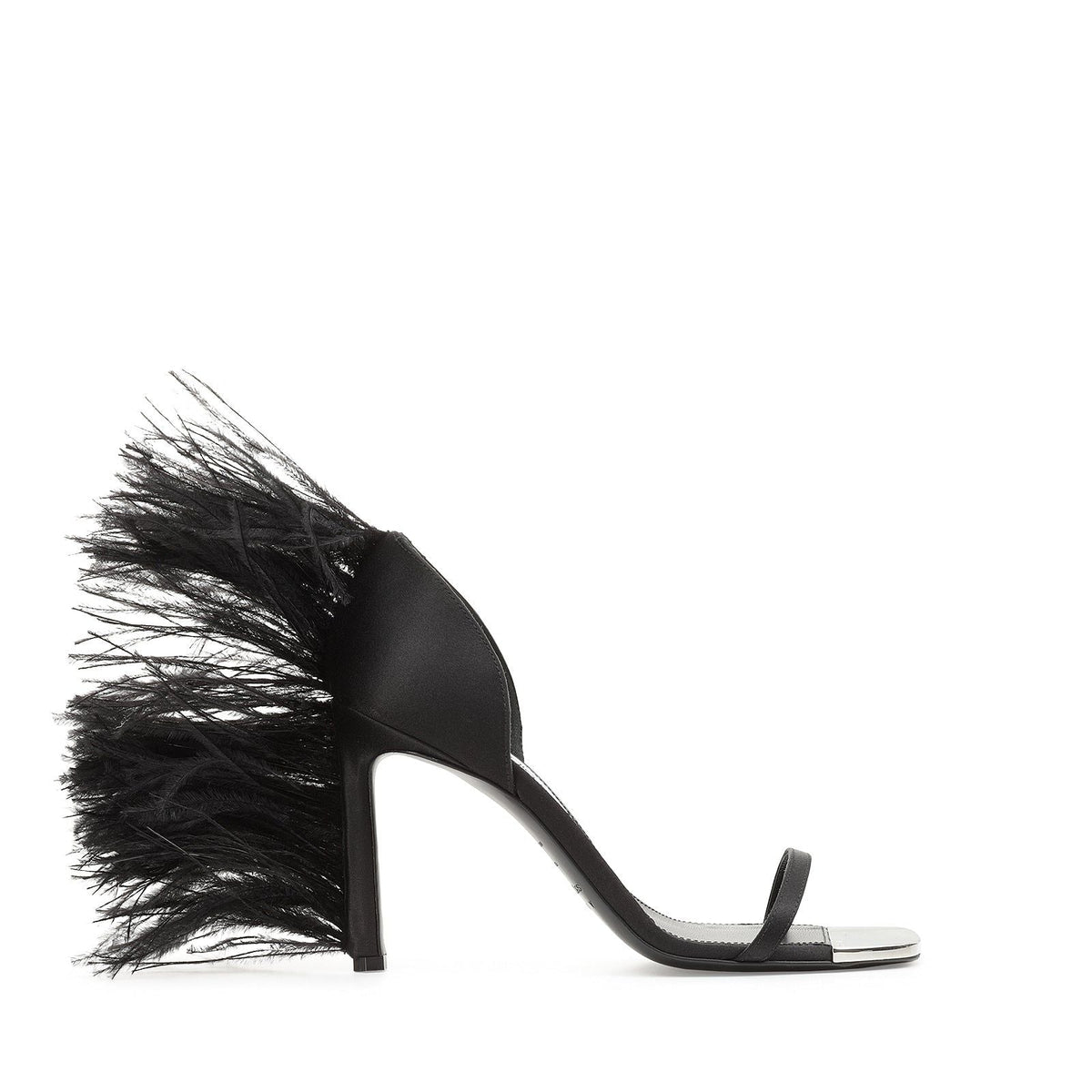 Sandales à talons Amazona 95 en soie - Nero