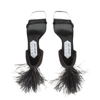 Sandales à talons Amazona 95 en soie - Nero