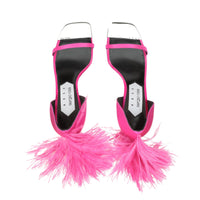 Sandales à talons Amazona 95 en soie - Dragon Fruit