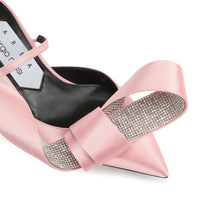 Area Marquise 50 Heeled Mules - Light Rose & Crystal