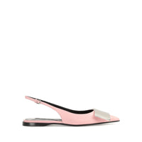 Slingback plats Sr Miro en cuir - Light Rose