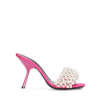 Mules à talons Evangelie 100 - Magenta & Palladio & Crystal