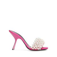 Mules Evangelie 100 en soie - Magenta & Palladio