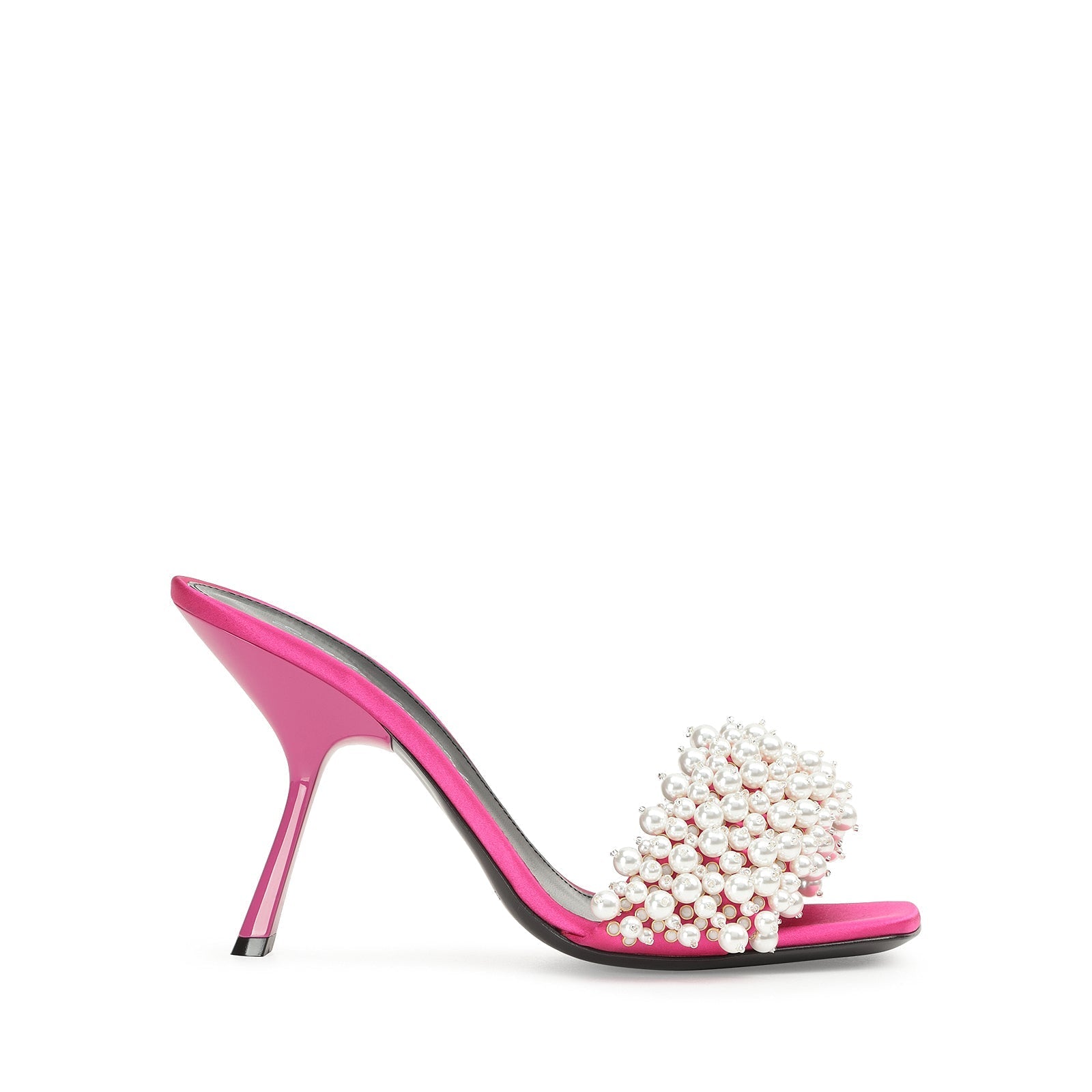 Mules Evangelie 100 en soie - Magenta & Palladio
