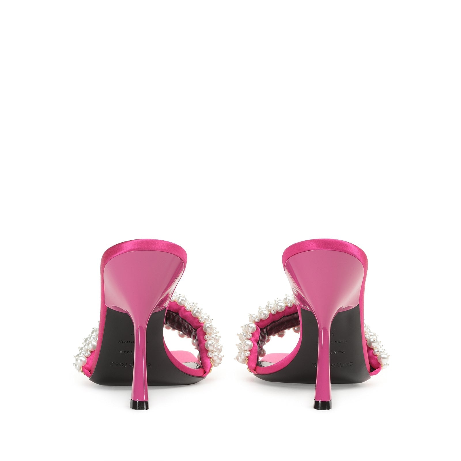 Mules Evangelie 100 en soie - Magenta & Palladio