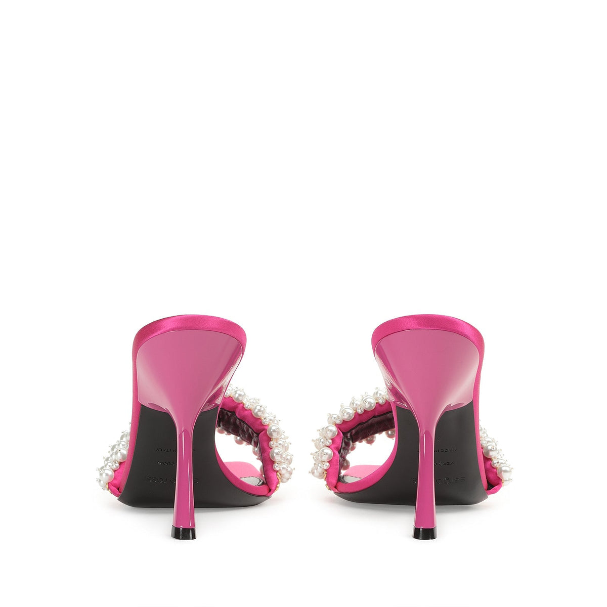 ÉVANGÉLIE CRÊPE EN SATIN SABOT+BRODERIE DE PERLES