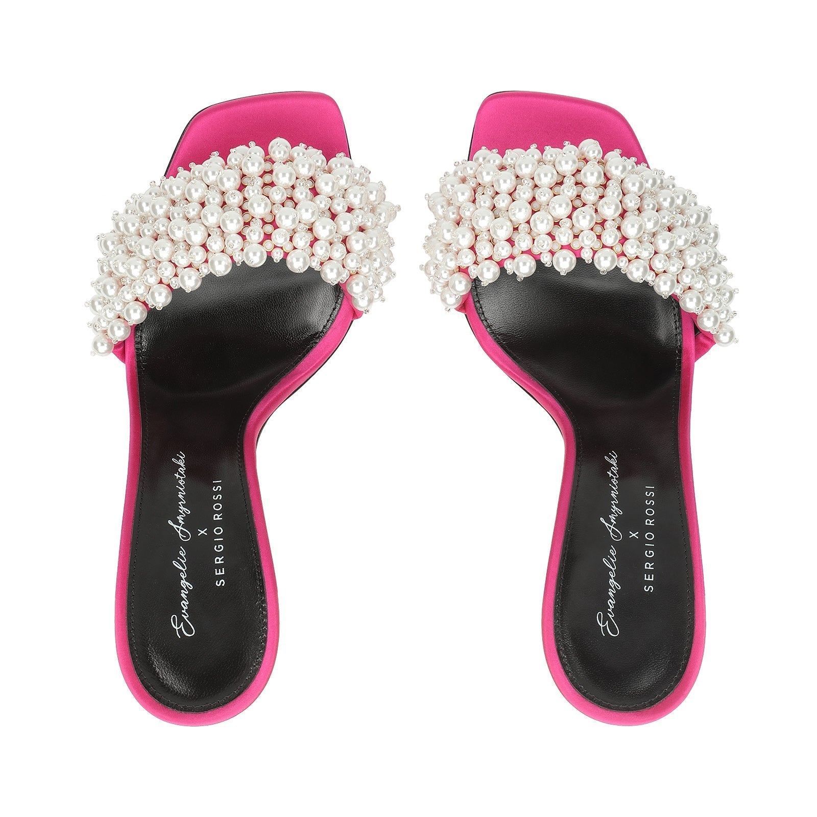 Mules Evangelie 100 en soie - Magenta & Palladio