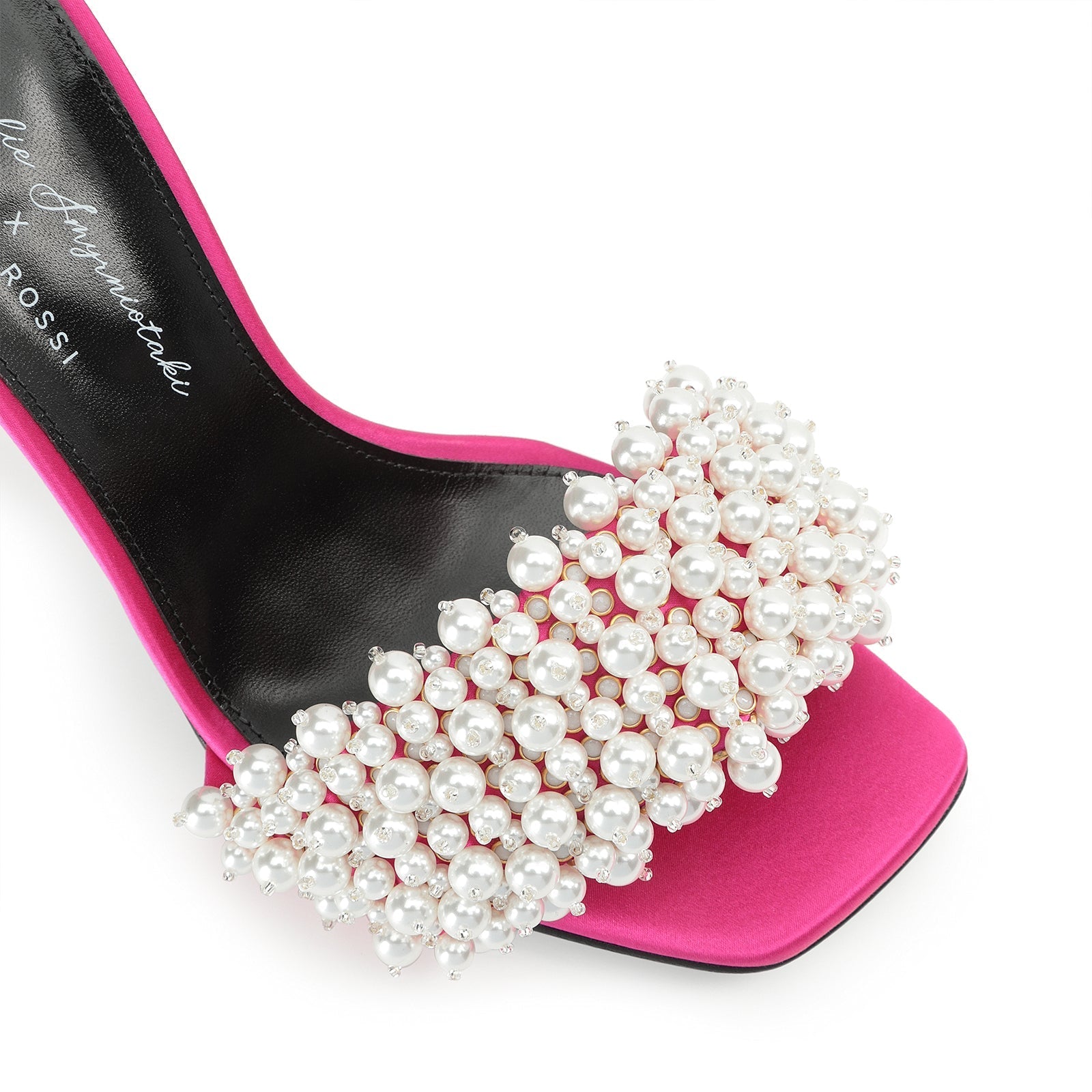 Mules Evangelie 100 en soie - Magenta & Palladio