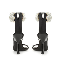 Sandales à talons Evangelie 100 en soie - Nero & Perla