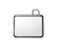 Plateau une anse 20x16cm Vertigo - Argent