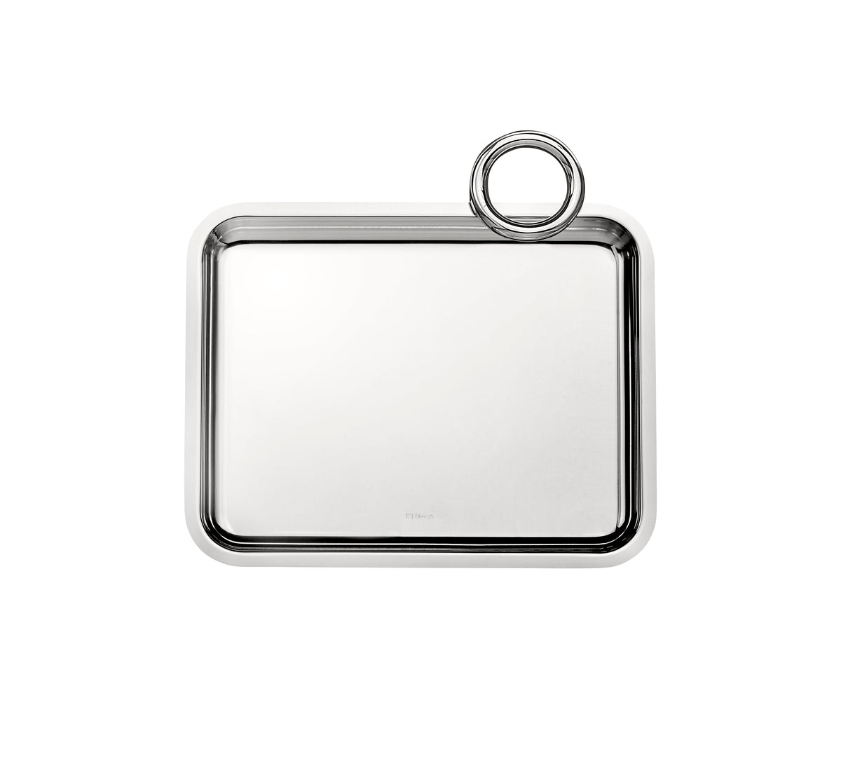 Plateau une anse 20x16cm Vertigo - Argent