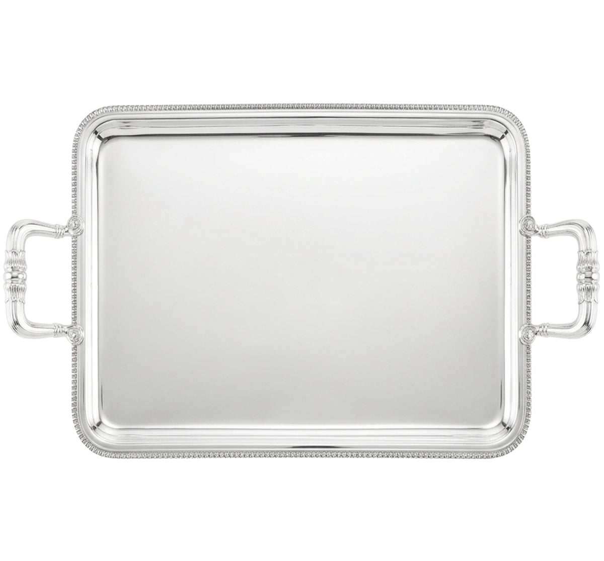 Plateau à anses 43x31cm Malmaison - Argent