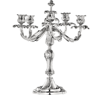 Five light candelabras - Plaqué argent