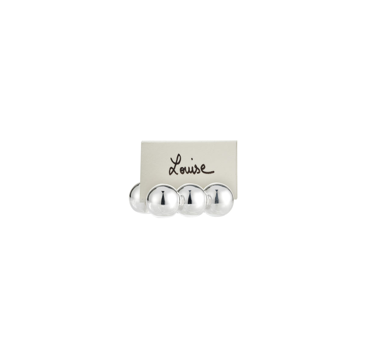 Lot de 2 marque-places Perles - Argent