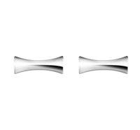 Set of 2 Plain Knife Rest - Silver