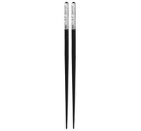 Paire de baguettes CN blanc Jardin d'Eden - Argent