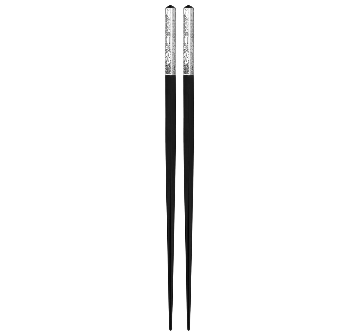 Paire de baguettes CN blanc Jardin d'Eden - Argent