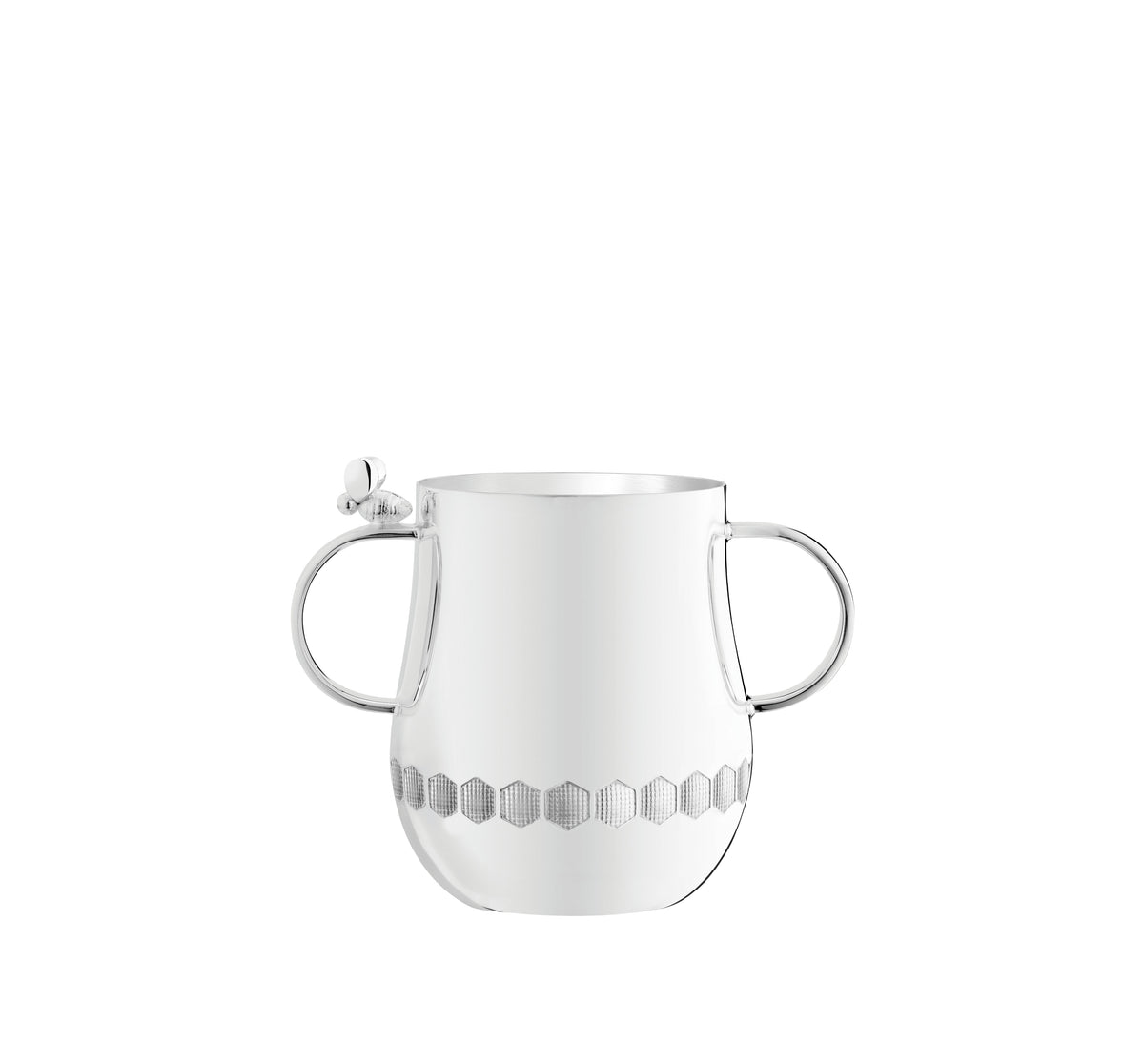 Timbale 2 anses 8x5,9cm en argent plaqué - Argent