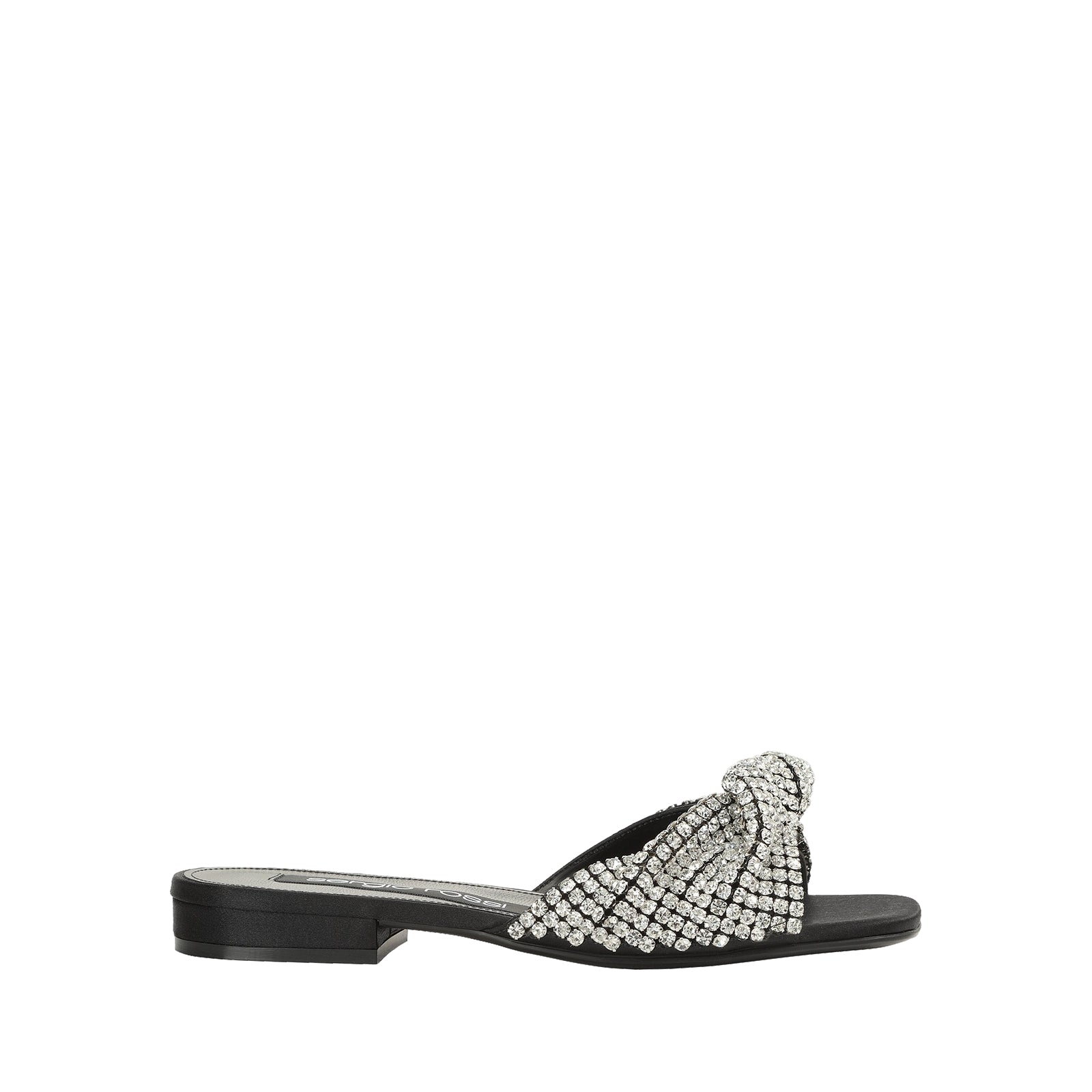 260€   Sandales Sr Evangelie en soie - Nero & Nikel & Crystal
