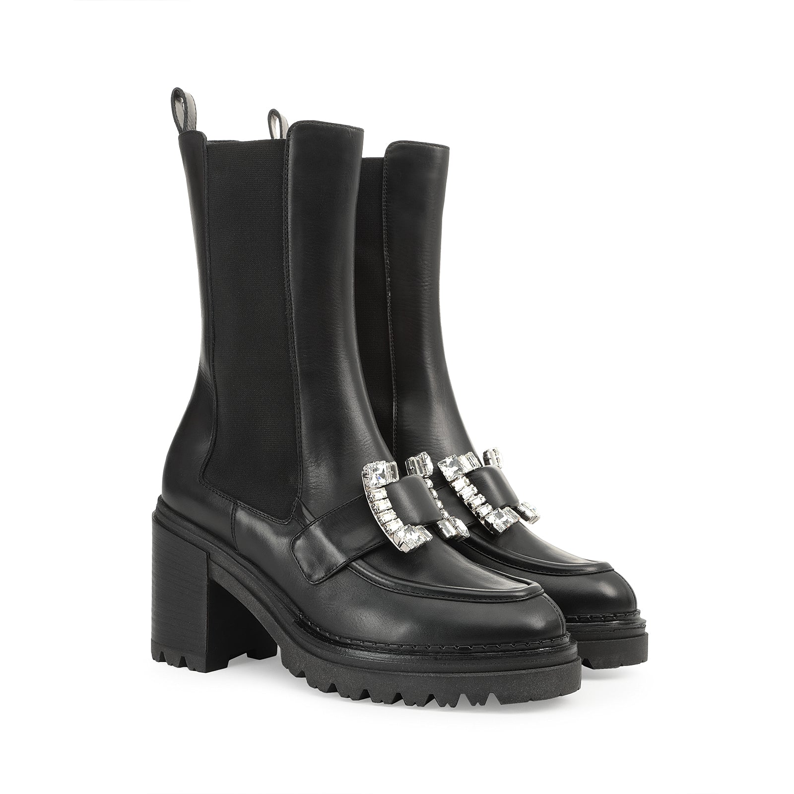Bottines Sr Prince 90 en cuir - Nero
