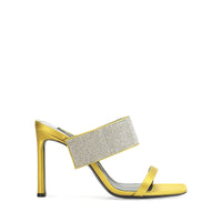 Mules Sr Paris 95 en soie - Chartreuse