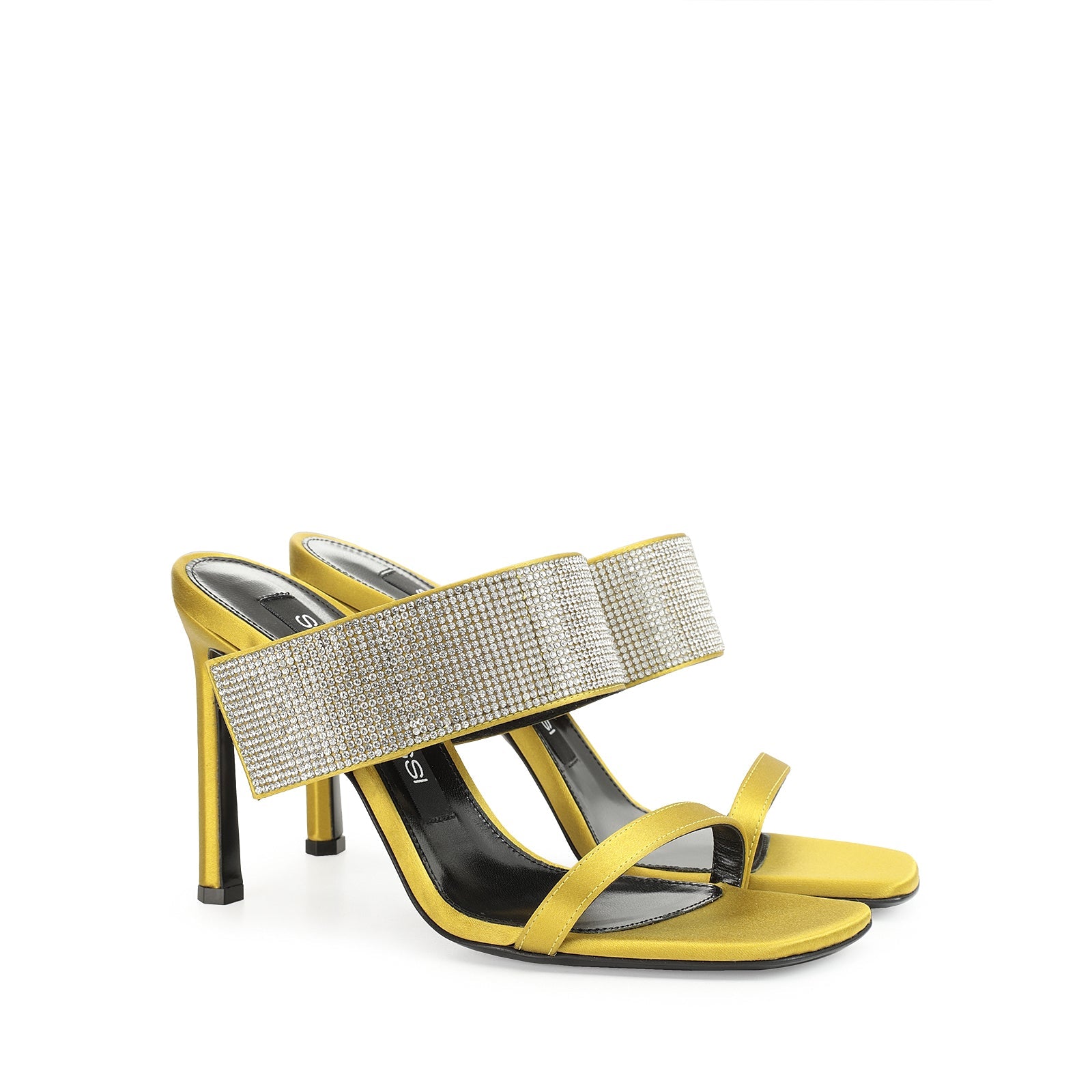Mules Sr Paris 95 en soie - Chartreuse