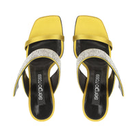 Mules Sr Paris 95 en soie - Chartreuse