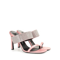 Mules Sr Paris 95 en soie - Light Rose