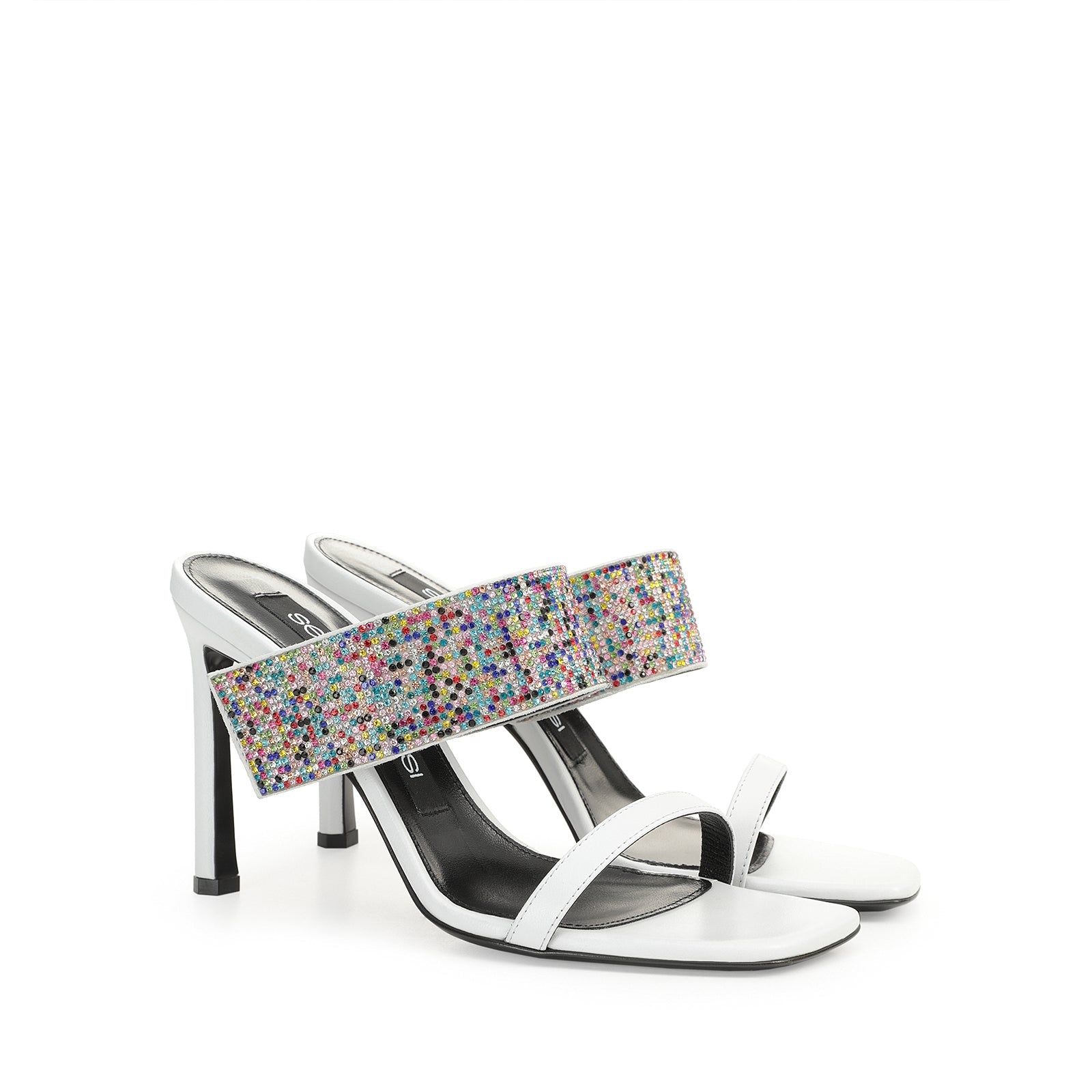 Mules Sr Paris 95 en cuir - Bianco