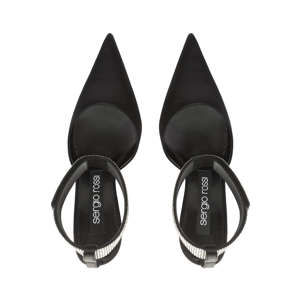 SR PARIS CRÊPE EN SATIN+CHAUSSURES STRASS