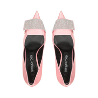 CHAUSSURES EN CRÊPE DE PARIS EN SATIN + STRASS SR1