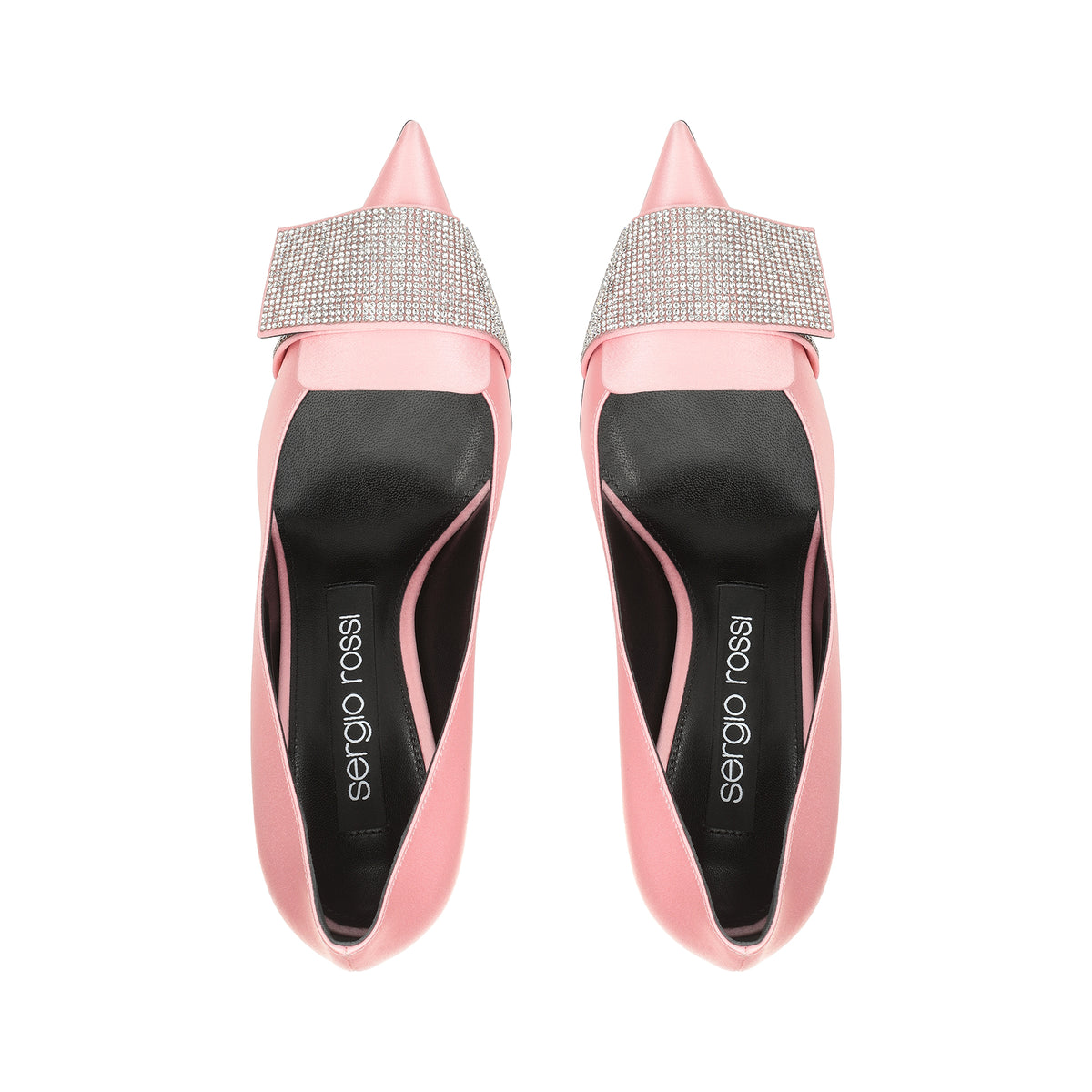 CHAUSSURES EN CRÊPE DE PARIS EN SATIN + STRASS SR1