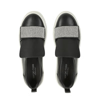 BASKETS SR1 PARIS NAPPA + CRÊPE SATINÉ + STRASS