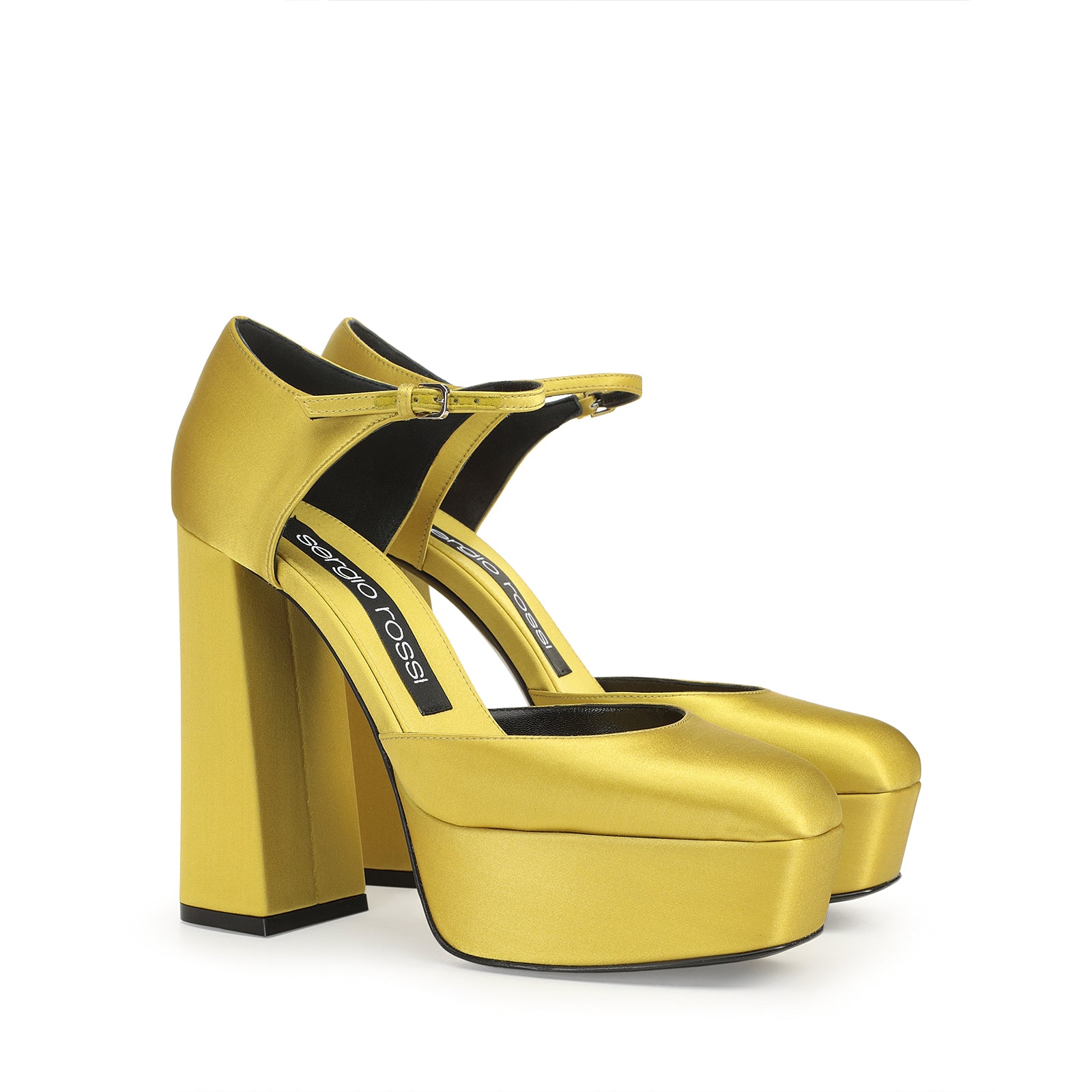 Sr Alicia wedge sandals 85 - Chartreuse