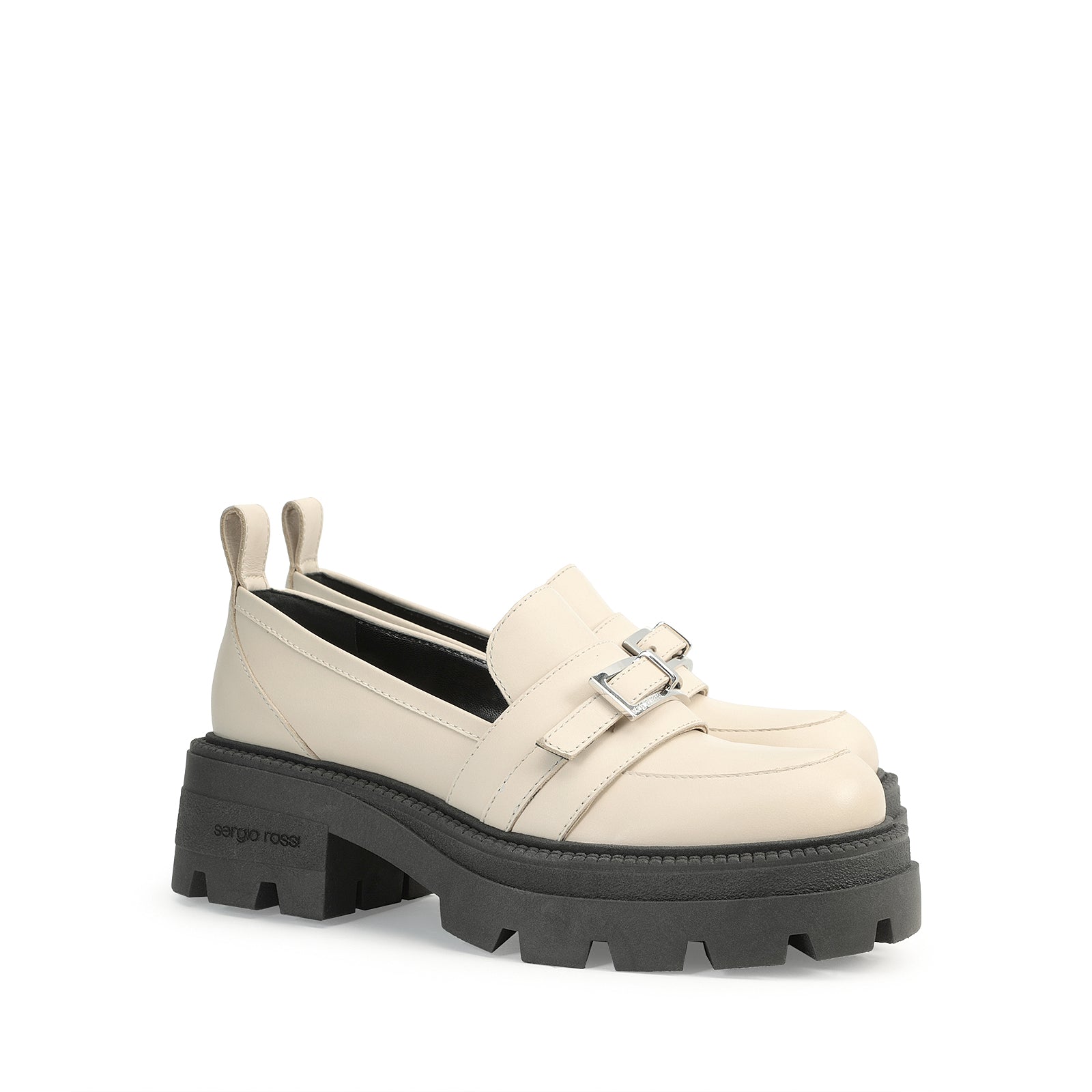 Mocassins Sr No en cuir - Chalk