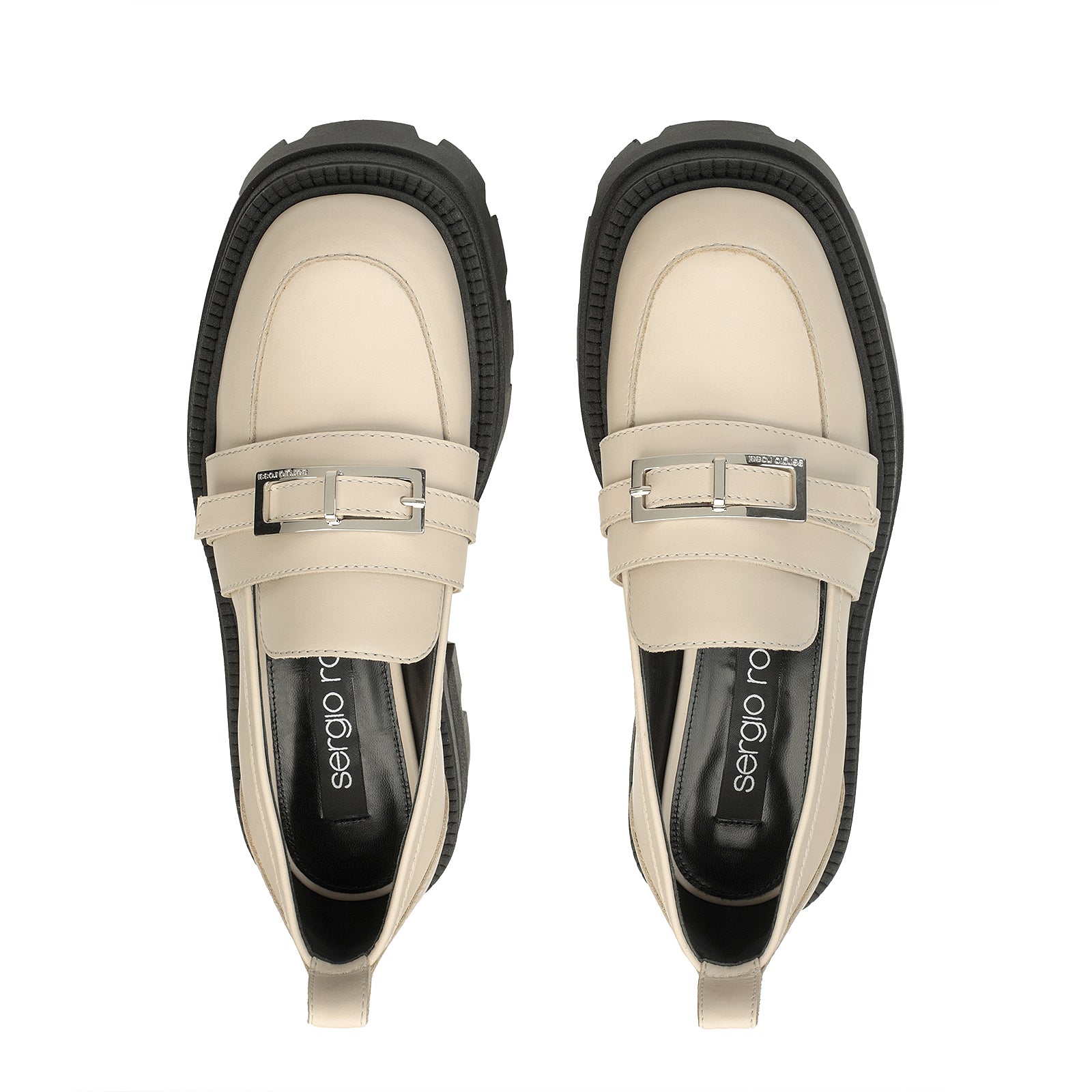 Mocassins Sr No en cuir - Chalk