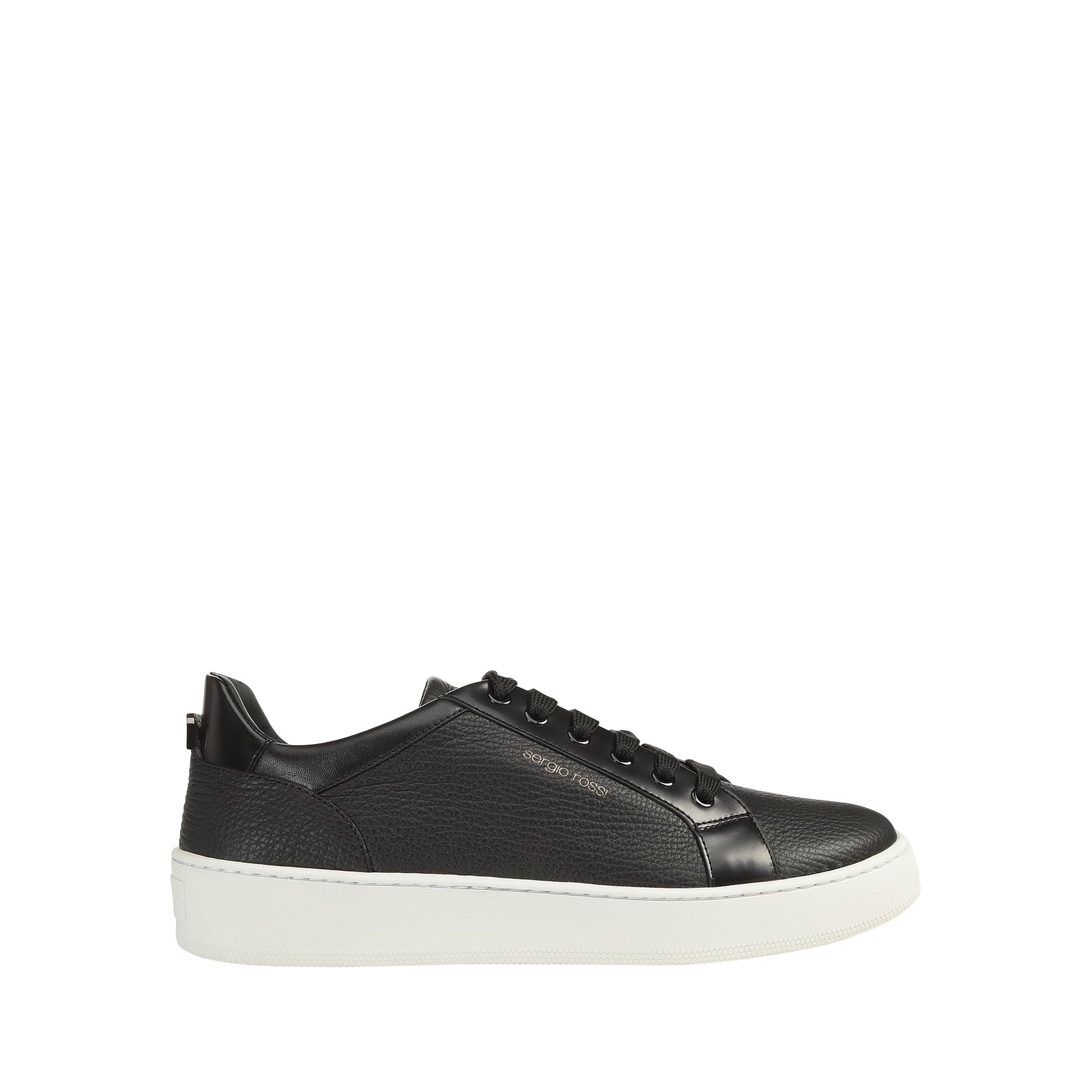 195€   Baskets Sr Addict Signature en cuir - Nero & Fondo Bianco