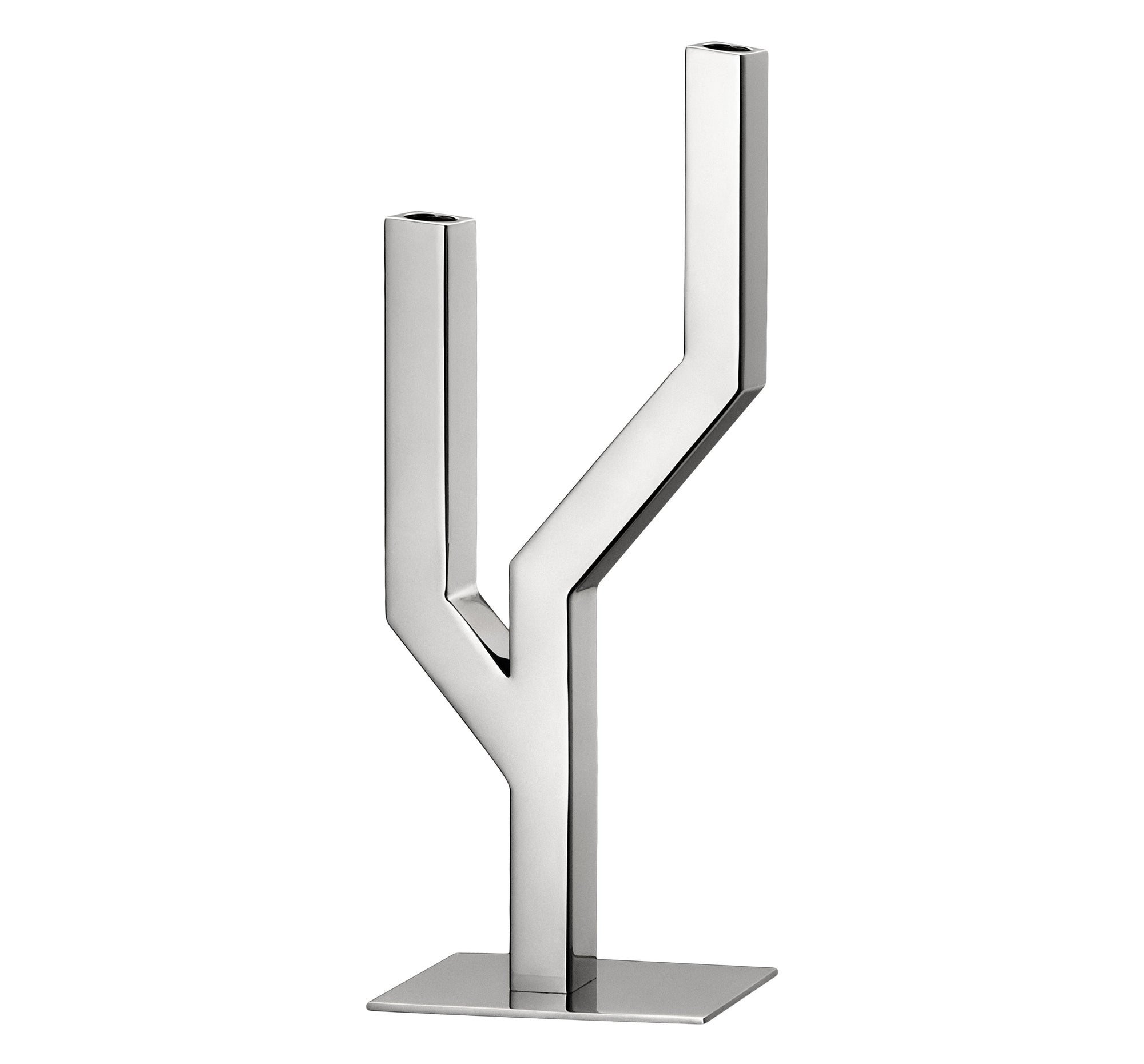 Two light candelabras - Stainless Steel